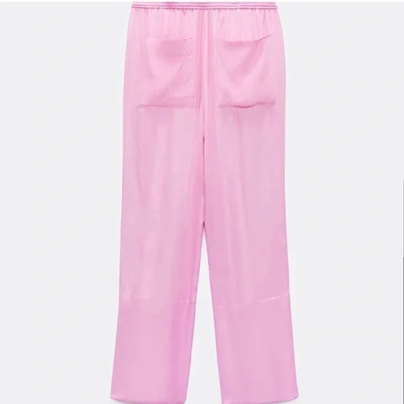 Zara pink satin pants - Picture 3 of 3